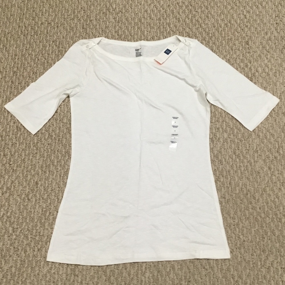 GAP Women’s Boat Neck Tee (White)